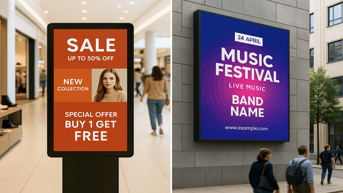 choosing the best size and type of Digital signage display