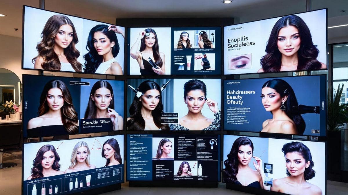 Digital Screens for Hairdressers and Beauty Salons