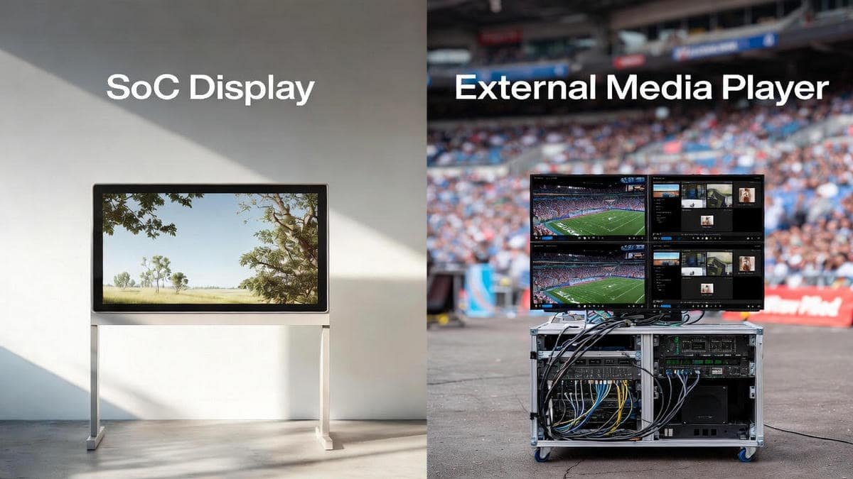 SoC Displays vs External Media Players